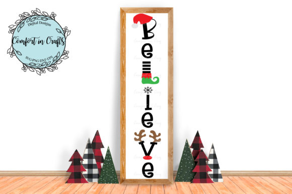 Believe in Christmas Vertical SVG Design for Crafts and Graphics