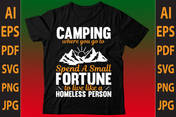 Camping Where You Go to Spend a Small Graphic Design Asset