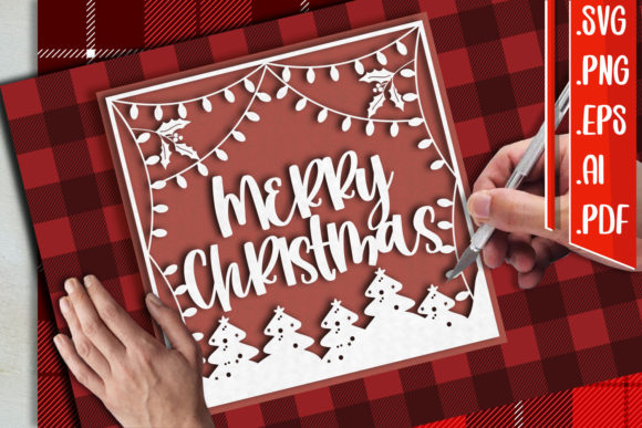 Christmas Papercut 4 Svg Eps Ai Png Pdf for Crafts and Graphics