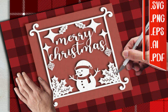Christmas Papercut 5 Svg Eps Ai Png Pdf for Graphics and Crafts