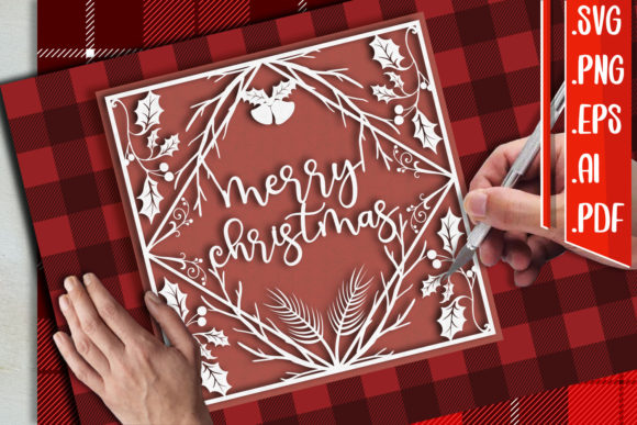 Christmas Papercut 6 Svg Eps Ai Png Pdf for Crafts and Graphics