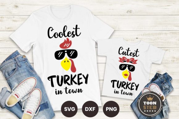 Coolest and Cutest Turkey in Town V3 for Crafts and Graphics