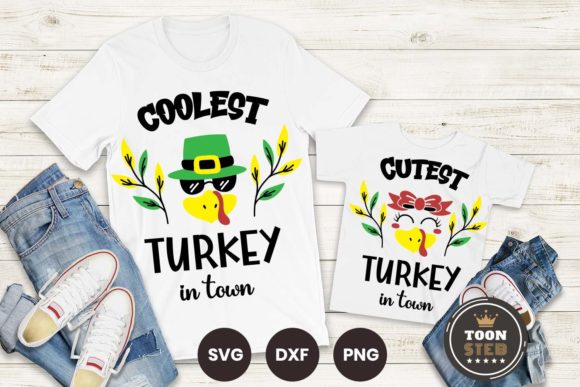 Coolest and Cutest Turkey in Town V5 Graphics for Crafts