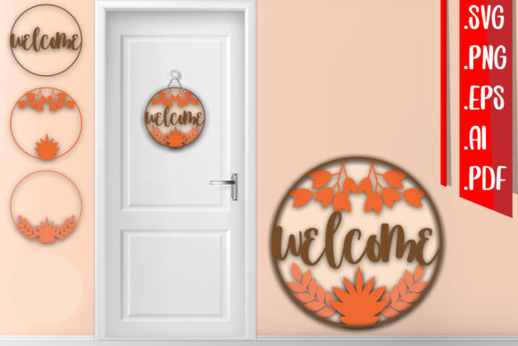 Fall Layered Door Sign 10: A Graphic Design Asset for Crafts