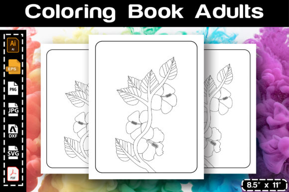 Flowers Coloring Page for Kdp Graphics Review
