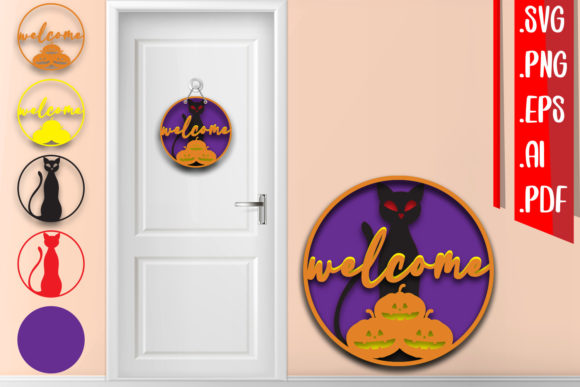Halloween Layered Door Sign 6 Graphics for Crafts