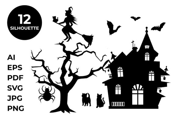 Halloween Silhouettes Vector SVG File Review