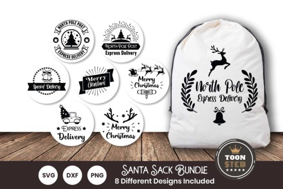 Santa Sack Svg Bundle for Cricut Vol 2 - Graphics for Crafts