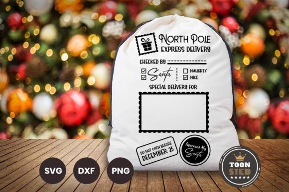 Santa Sack Svg Files for Cricut Vol 18 - Graphics for Crafts