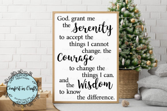 Serenity Prayer SVG for Crafts and Graphics