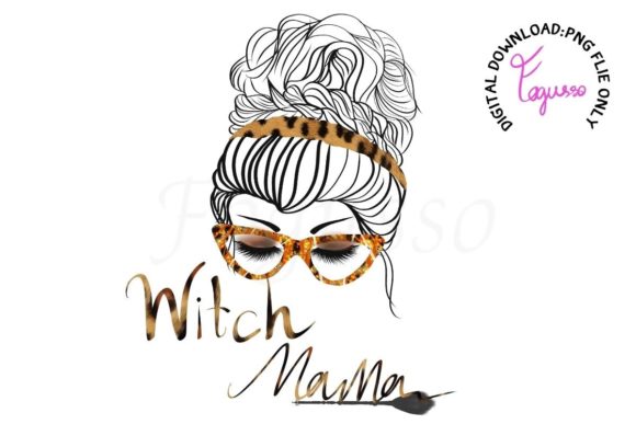 Witch Mama Halloween Sublimation Design - Graphics for Digital Sellers