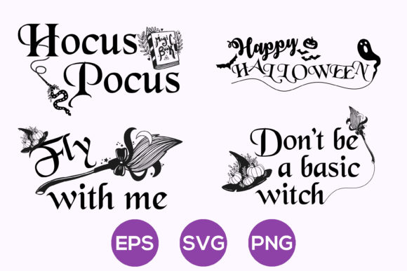 Witch Quotes Sublimation Svg Bundle for Halloween Graphics